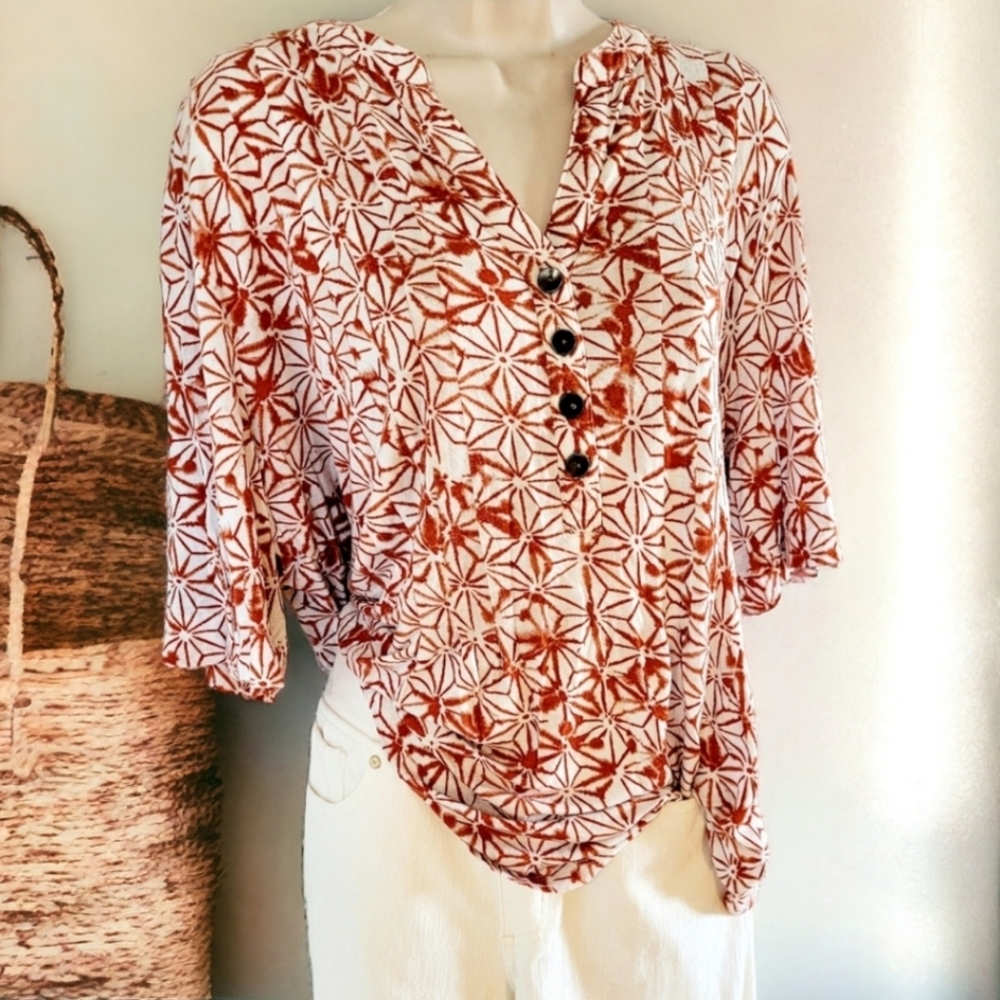 New directions relaxed fit short sleeve shirt size 2x